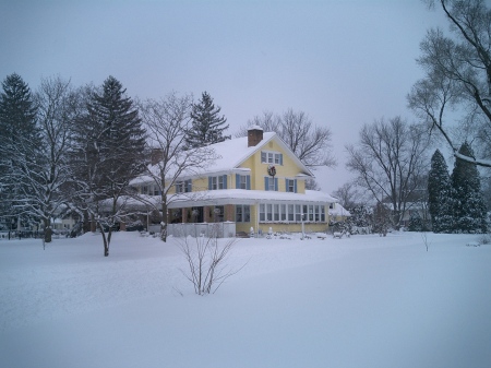 Wintertime at our historic farmhouse in New Jersey