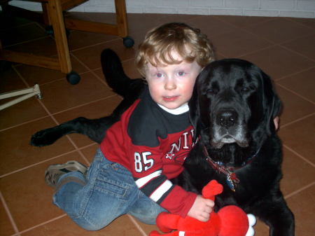 My son Luke and our dog Ben
