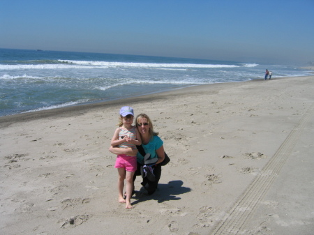 Jayden and mom at Oceanside, CA
