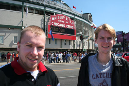 Brandon and Jason at Wrigley Field