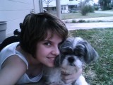 Hailee, my 12 yr old & our shih tzu, Rex!