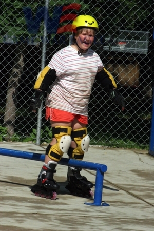 learning to roller blade