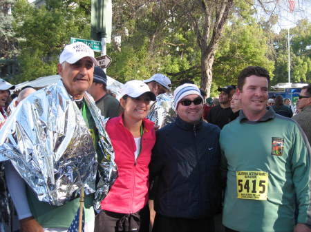 completing the 2006 Sacramento Marathon with daughter and son in laws