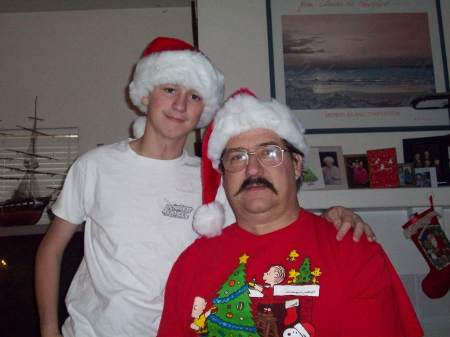 Dad & Lad at Christmas 2008