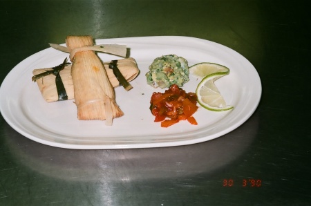 Tamale w/Guacamole & Salsa