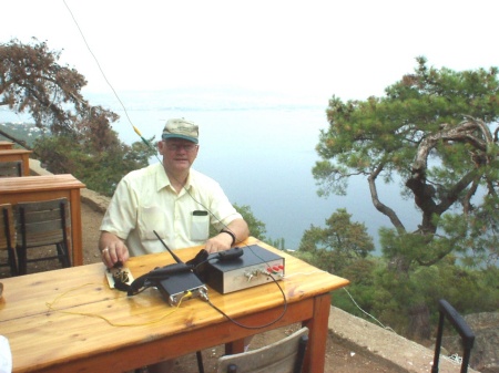 Me operating ham radio in Turkey.