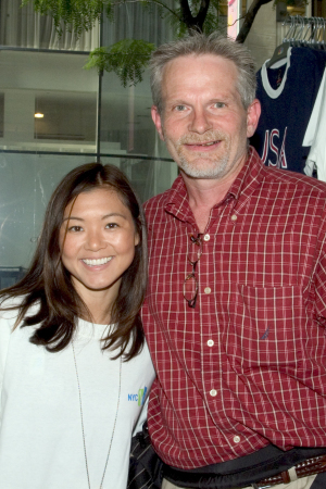 Kyoto Ina & Myself at the NBC Store during the Olympic Torch Run thru NYC 2004