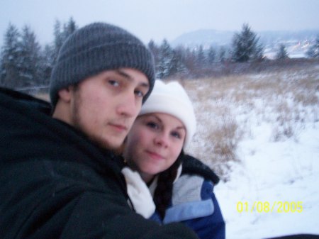 My Daughter Melissa with her fiance AJ on Powell Butte last winter