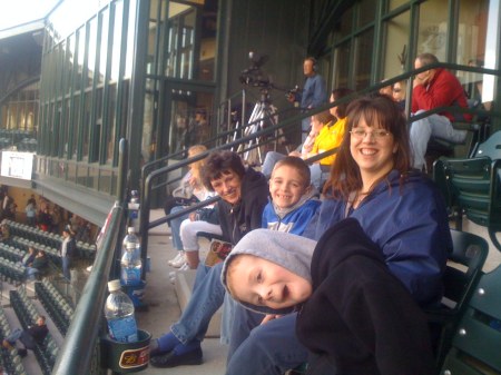 fam at ball game