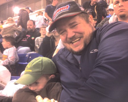 Bob and Grandson Nick at the Monster Truck Jam