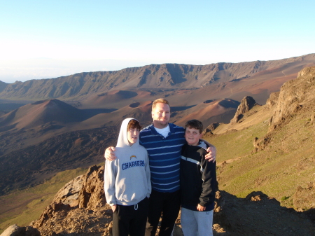 My boys and I at the top of Maui