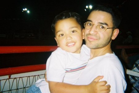 My son and I at the rodeo in Wichita Falls, TX