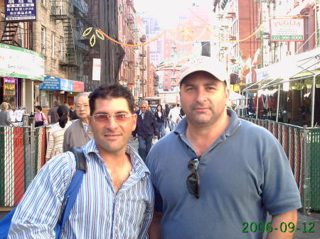 my brother and i in little italy