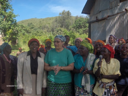 Singing with the ladies of Kenya