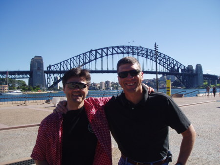 My friend Magne and I in Sydney on business