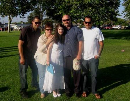 Amanda's graduation - Jeremy, me, Amanda, her dad and Jeff