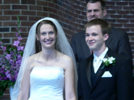 Mike and Kelly on their wedding day