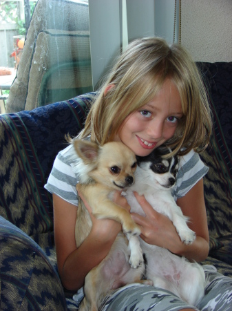 My Daughter Emily with our little rats