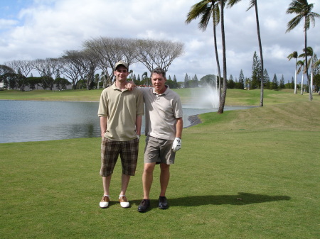 My son David and me, Oahu Feb 07