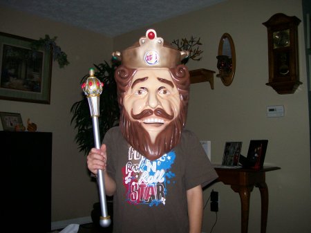 Alex as the Burger King