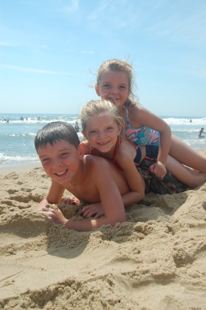 My children, Mark, Makayla and Kaitlyn in Ocean City, Maryland