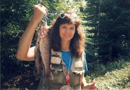 Gina the trout fishing gal