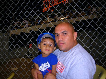 Me and my son at dodgers game
