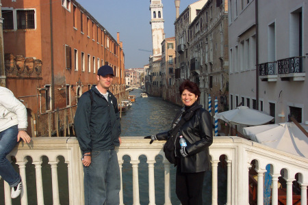 My son Joey and me in Venice Italy