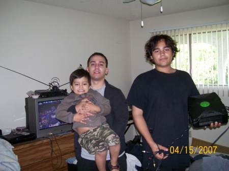 My youngest son and 2 grandsons