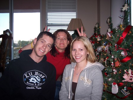 Me goofing around with my kids Wendie and Ron - Christmas 2006