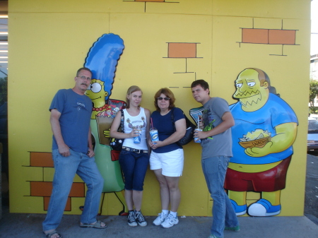 Me, Ashley, Kristen (my wife), Lorrin Jr. at Kwik-E-Mart