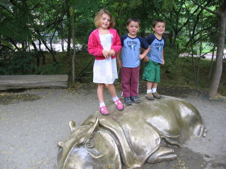 Grandkids at the zoo.