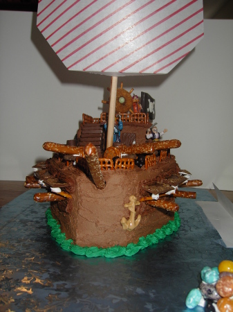 Front view of cake