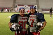 My sister, Jenny, and her teammate she plays women's professional football