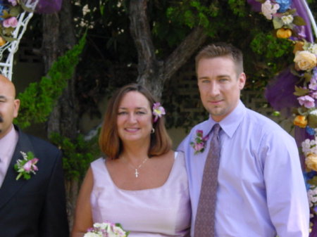 My son Aaron & I on my wedding day 9/8/2001