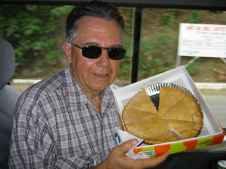 Ron in Hong Kong with his favorite food!