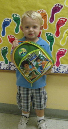 Jake on his first day of preschool 2007