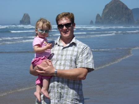 Zoe and me at Cannon Beach, OR