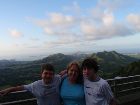 My wife and boys in Oahu