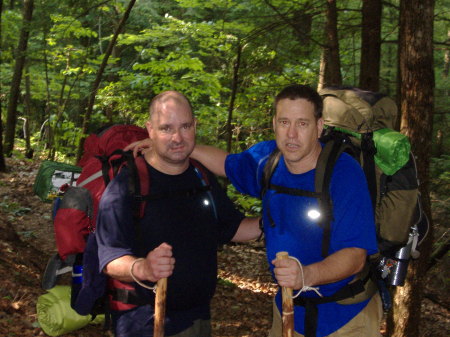 Eric and his brother-in-law, Donald, on the AT