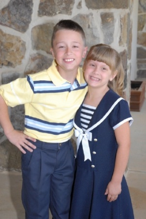 My kids, Grant and Holly