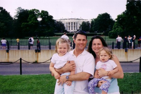 2004 at the White House with our two daughters