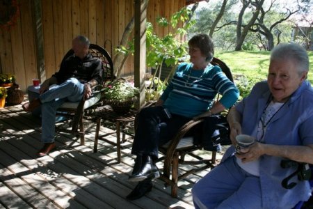 Enjoying the porch