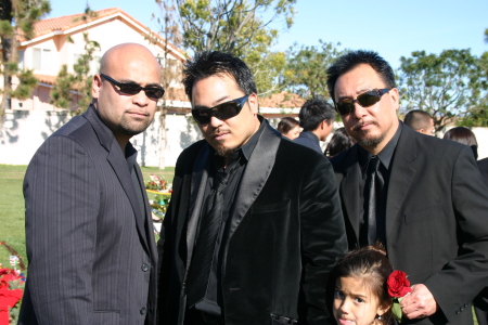 Teu, Don and Mike at Dad's funeral