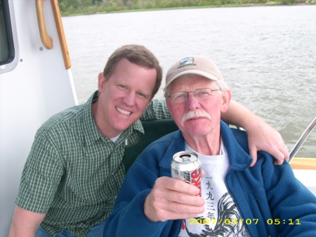 My dad and I on his boat