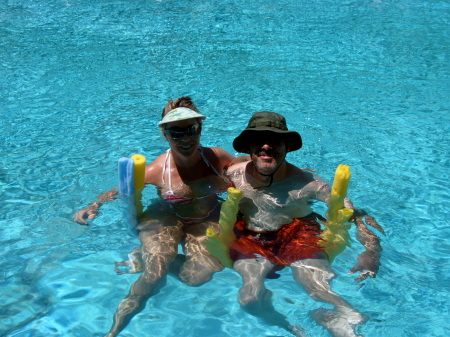 Hubby and I floatin' at Keough's