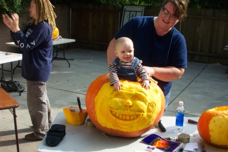 Nate and the 126 lb pumkin