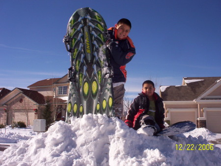 daniel and Josh in CO snow