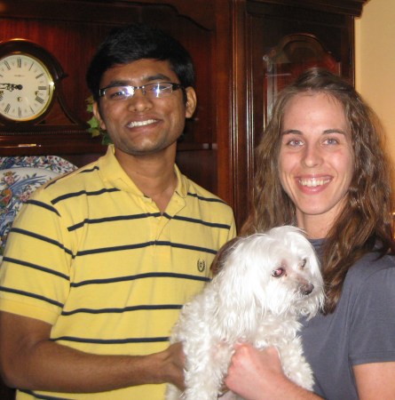 Sankar, Ashley and Frederick the Dog