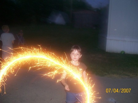 maddi with a sparkler